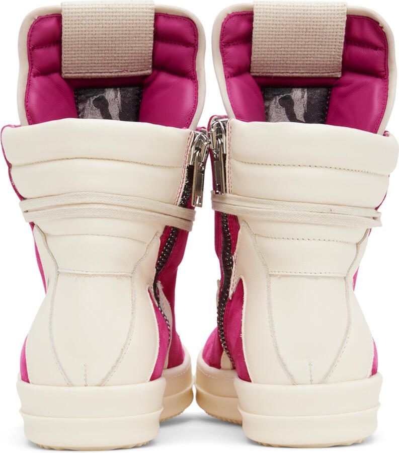 Rick Owens Pink Geobasket Sneakers