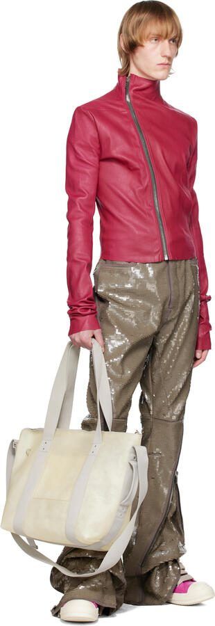 Rick Owens Pink Zip-Up Sneakers - Picture 8
