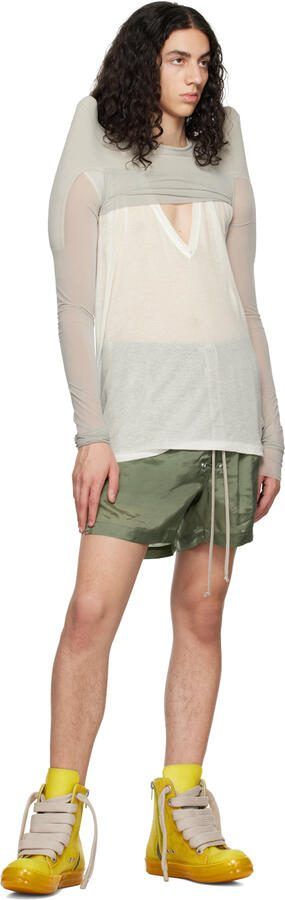 Rick Owens Black  Off-White Geth Sneakers - Picture 8