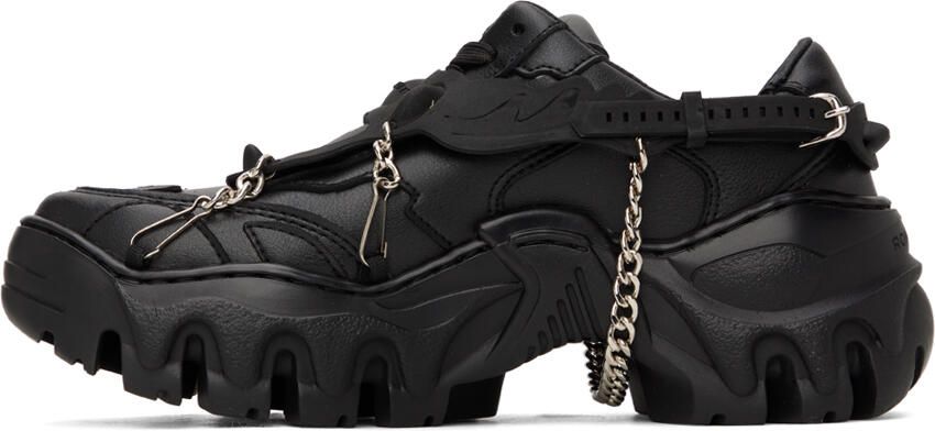 Rombaut Black  White Boccaccio II Harness Sneakers - Picture 3