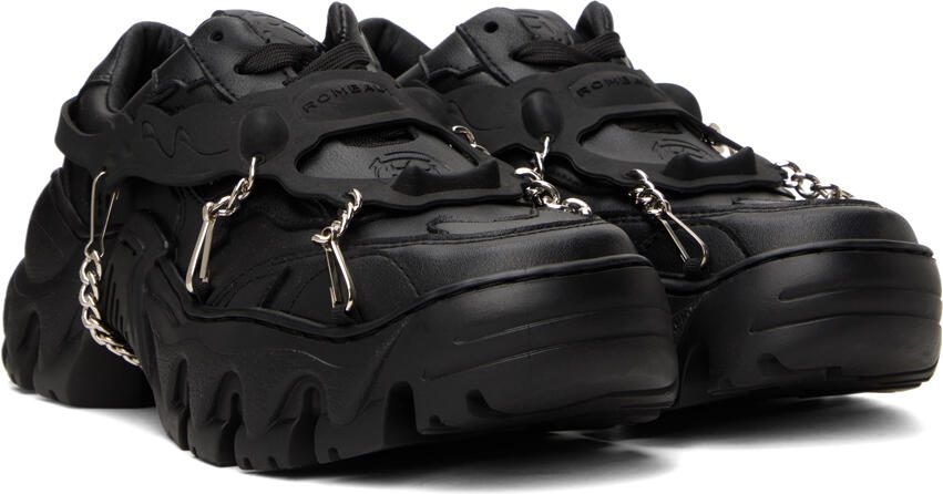 Rombaut Black  White Boccaccio II Harness Sneakers - Picture 2