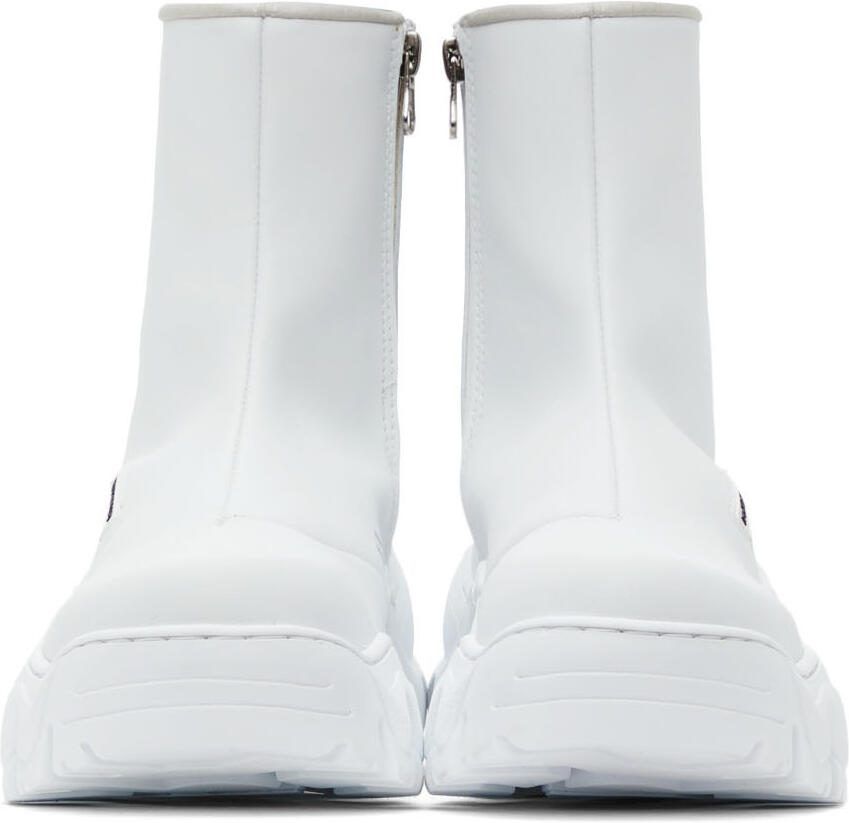 Rombaut White Future Leather Boccaccio II Lite Ankle Boots - Picture 2