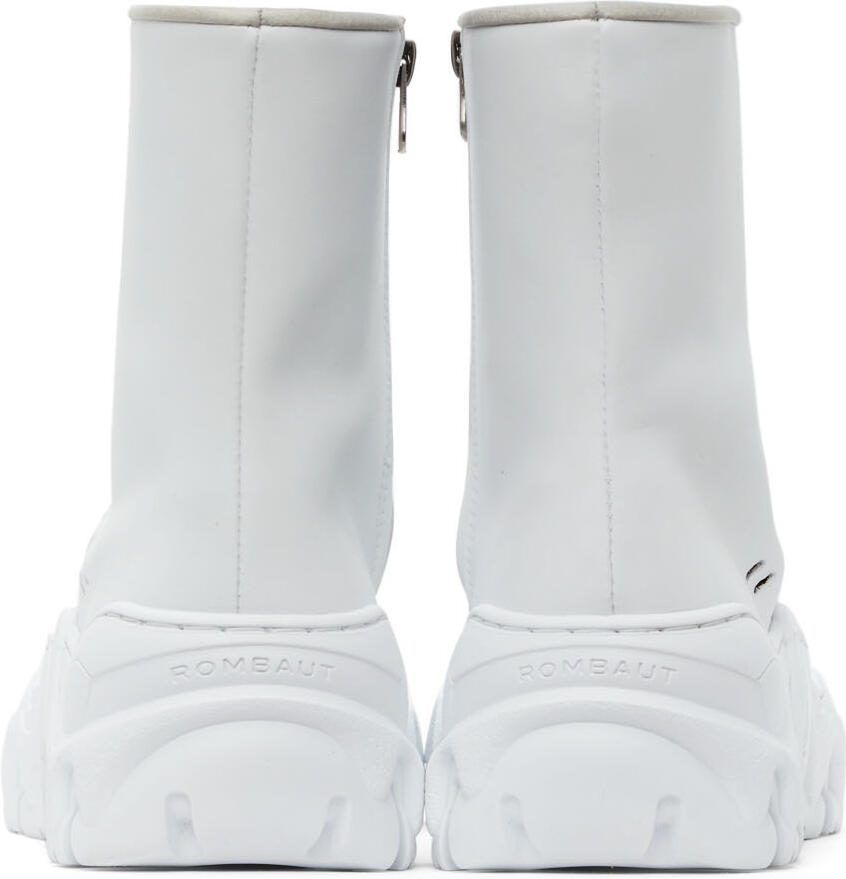 Rombaut White Future Leather Boccaccio II Lite Ankle Boots