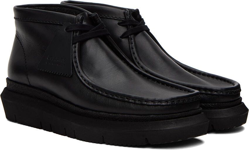Sacai Black Clarks Originals Edition Hybrid Wallabee Desert Boots - Picture 2