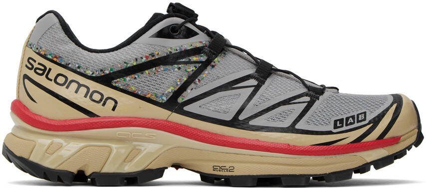 Salomon Gray  Taupe XT-6 Mindful Sneakers - Picture 3