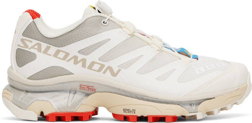 Salomon White  Beige XT-4 OG Sneakers - Picture 7