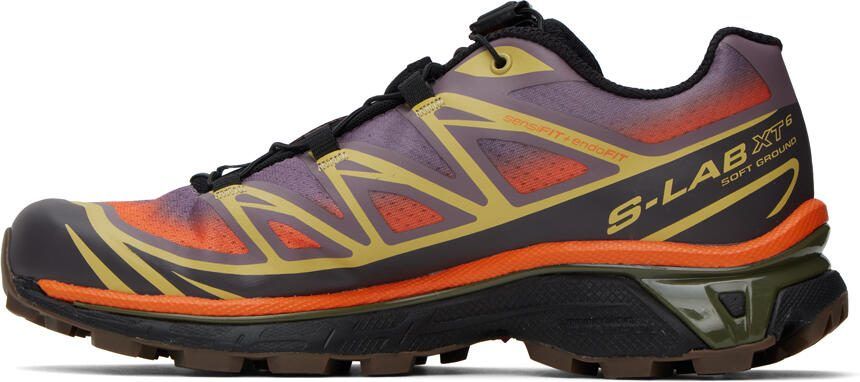 Salomon Orange  Purple XT-6 Skyline Sneakers - Picture 4