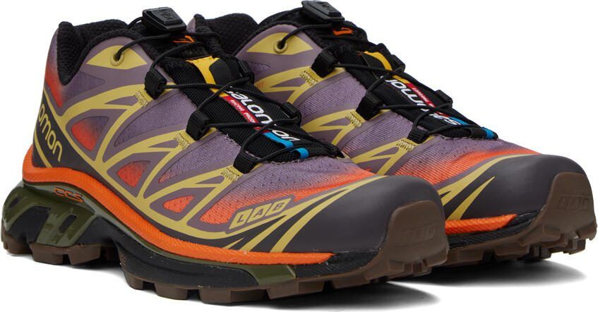 Salomon Orange  Purple XT-6 Skyline Sneakers - Picture 2