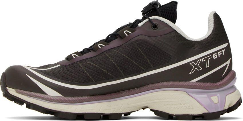 Salomon Black  Purple XT-6 FT Sneakers - Picture 3