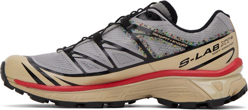 Salomon Gray  Taupe XT-6 Mindful Sneakers - Picture 6