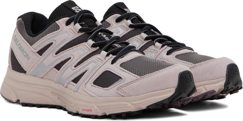 Salomon Taupe  Gray X-Mission 4 Suede Sneakers