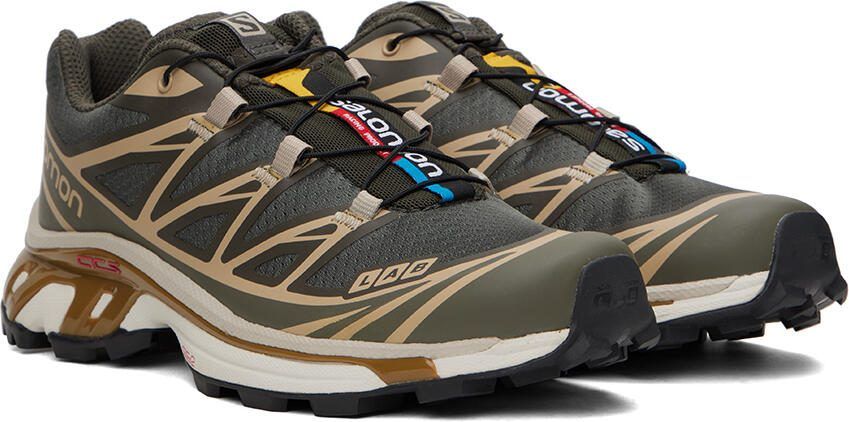 Salomon Khaki XT-6 Sneakers - Picture 5