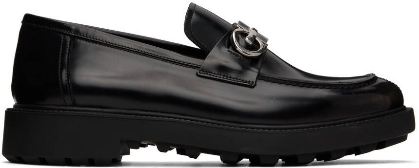 Ferragamo Black Gancini Loafers - Picture 5