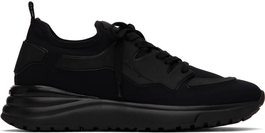 Salvatore Ferragamo Black Pocket Sneakers - Picture 5