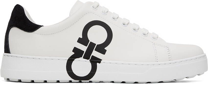 Ferragamo White Gancini Sneakers - Picture 5
