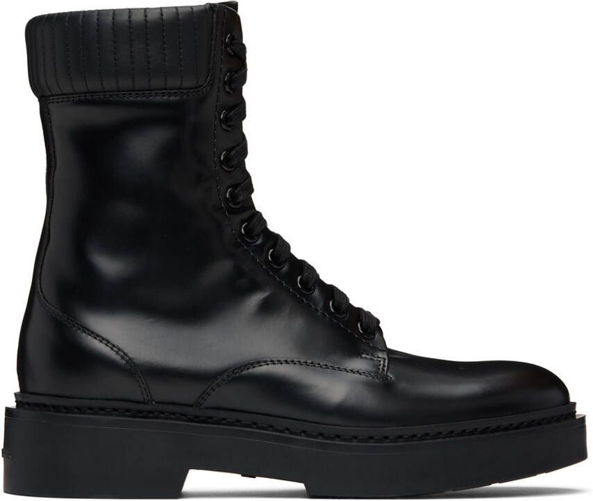 Santoni Black Fetlock Boots - Picture 5