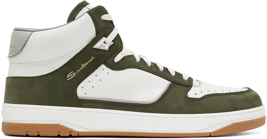 Santoni Green  White Sneak-Air Sneaker - Picture 4