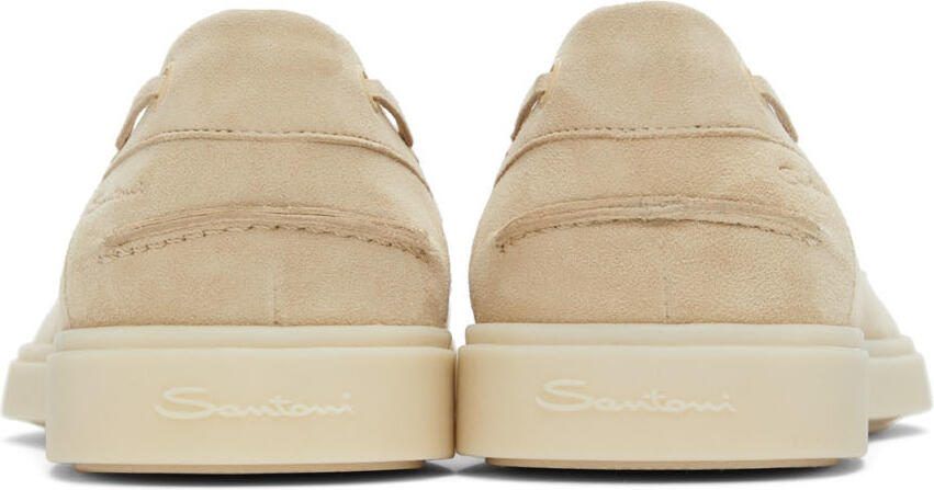 Santoni Beige Facade Loafers