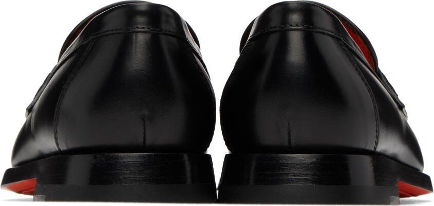 Santoni Black College Loafers