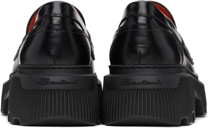 Santoni Black Tassel Loafers - Picture 2