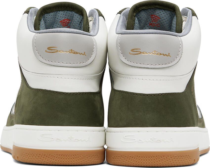 Santoni Green  White Sneak-Air Sneaker