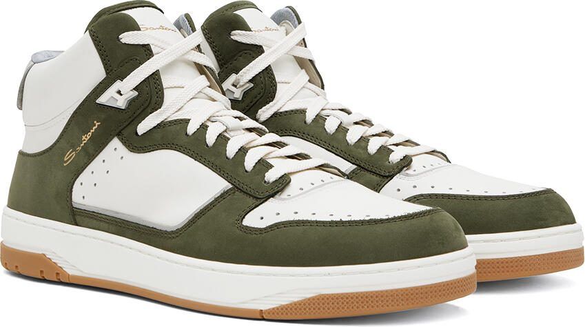 Santoni Green  White Sneak-Air Sneaker - Picture 2