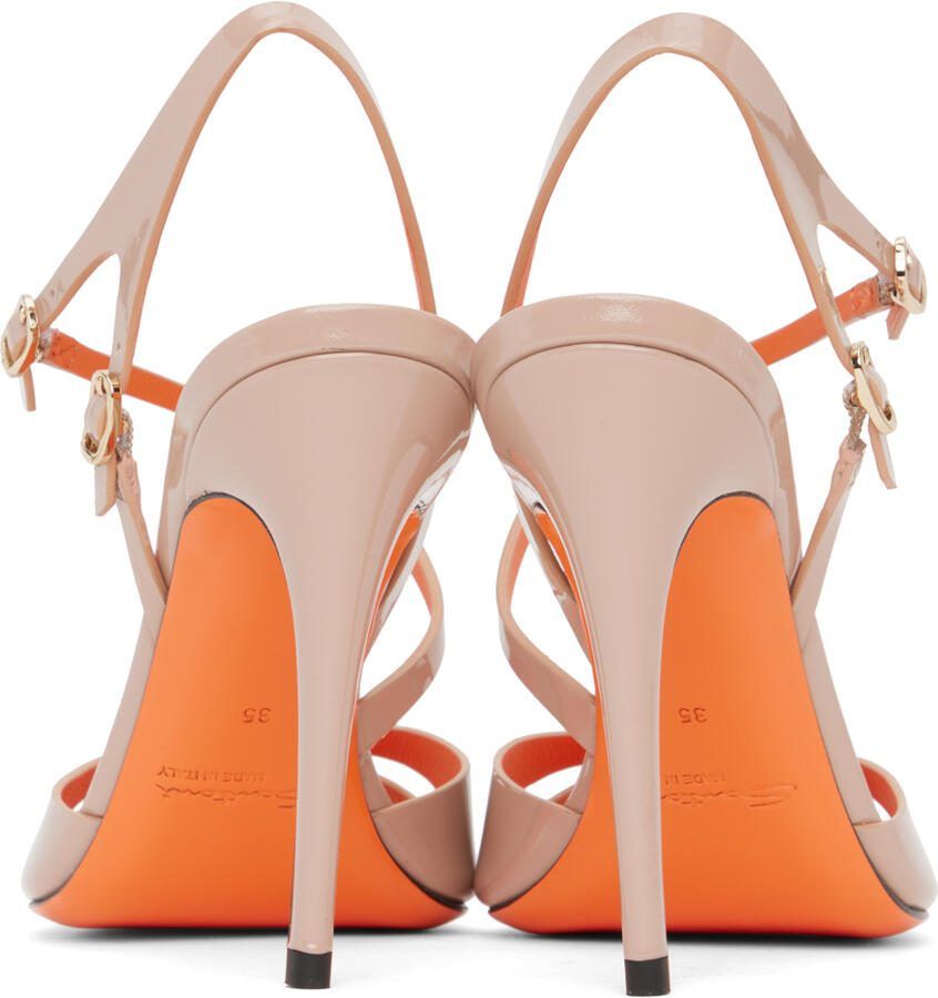 Santoni Pink Open Toe Heeled Sandals