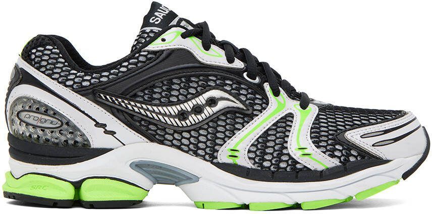 Saucony Black  Silver Progrid Triumph 4 Sneakers - Picture 4
