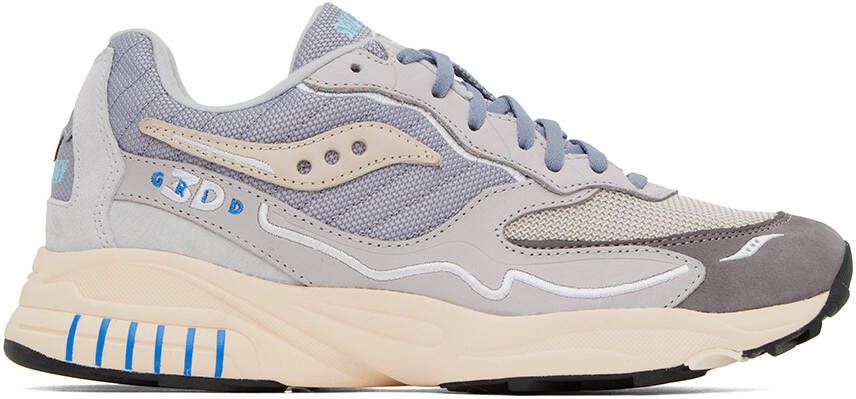 Saucony Gray 3D Grid Hurricane Premium Sneakers - Picture 5