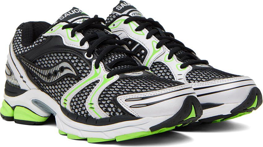 Saucony Black  Silver Progrid Triumph 4 Sneakers - Picture 2
