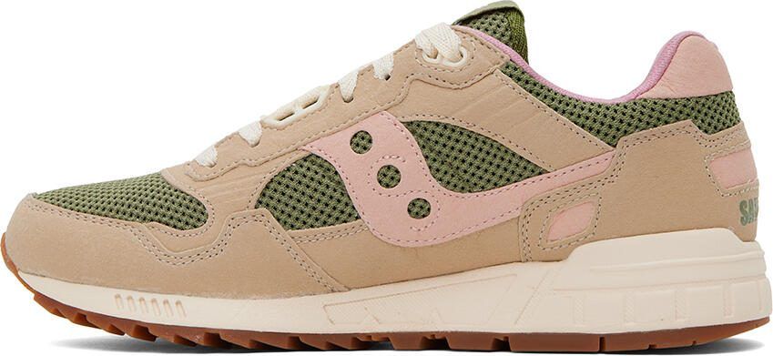 Saucony Tan  Green Shadow 5000 Mushroom Sneakers - Picture 3