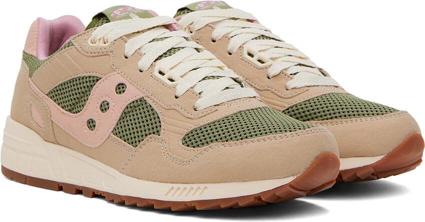 Saucony Tan  Green Shadow 5000 Mushroom Sneakers - Picture 2