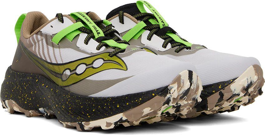 Saucony White  Taupe Endorphin Edge Sneakers - Picture 2