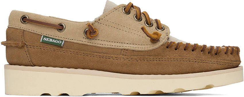 Sebago Brown  Beige Cayuga Loafers - Picture 5