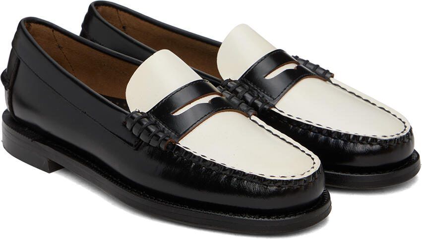 Sebago Black  White Classic Dan Loafers