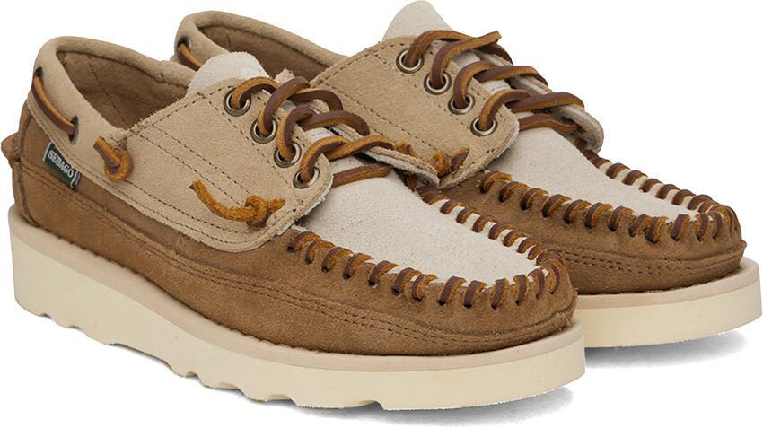 Sebago Brown  Beige Cayuga Loafers - Picture 2