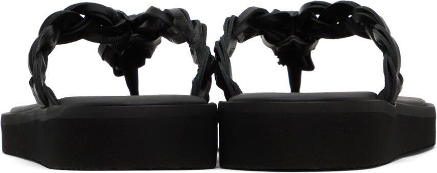 See by Chloé Black Braided Flat Sandals