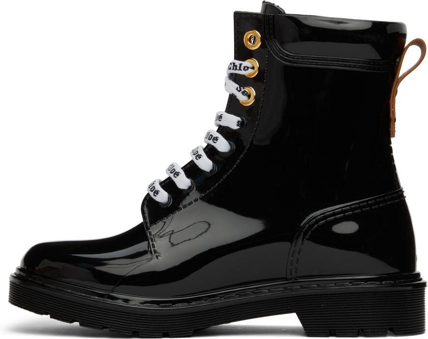 See by Chloé Black Florrie Rain Boots - Picture 3