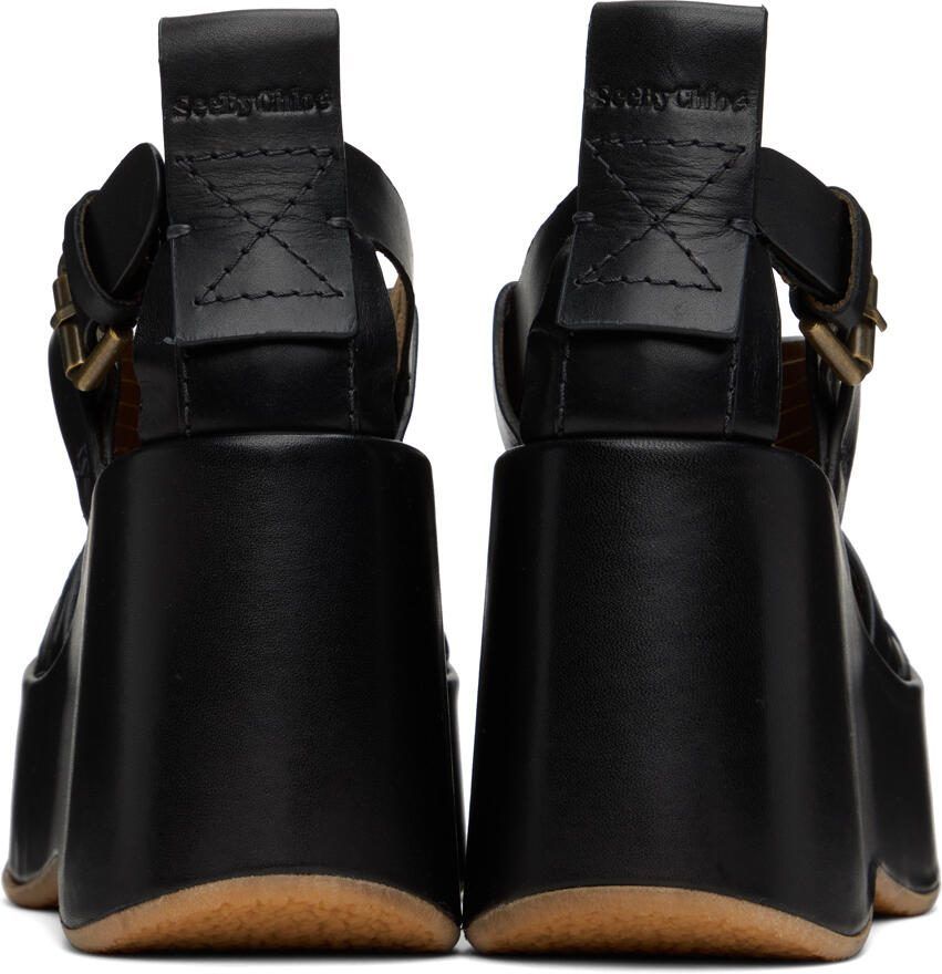 See by Chloé Black Thessa Heeled Sandals