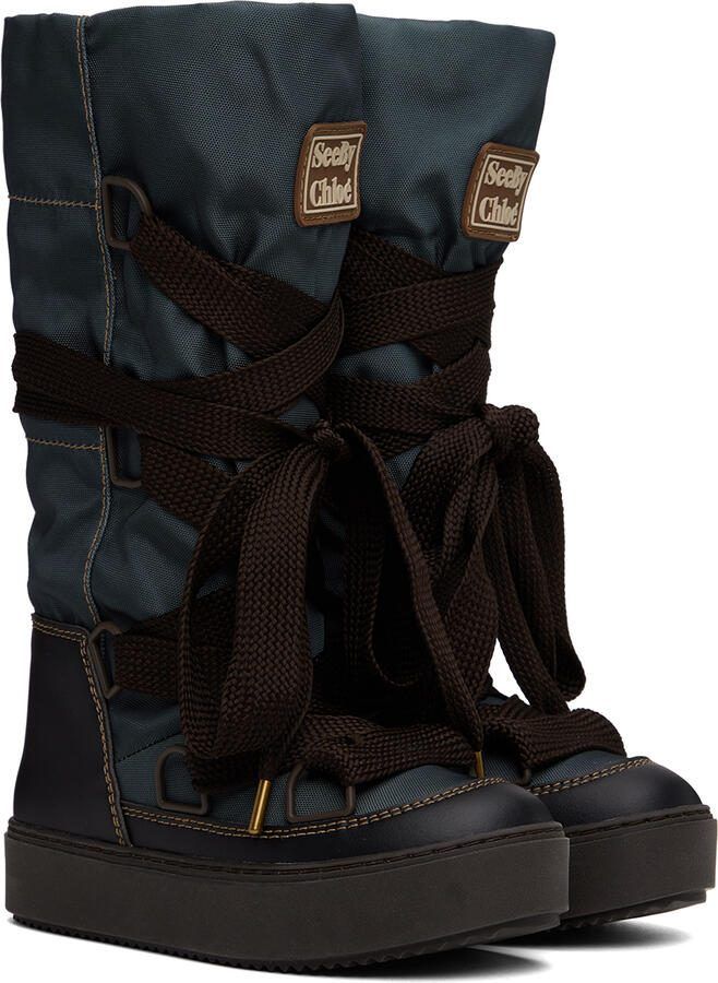 See by Chloé Gray  Brown Naina Boots