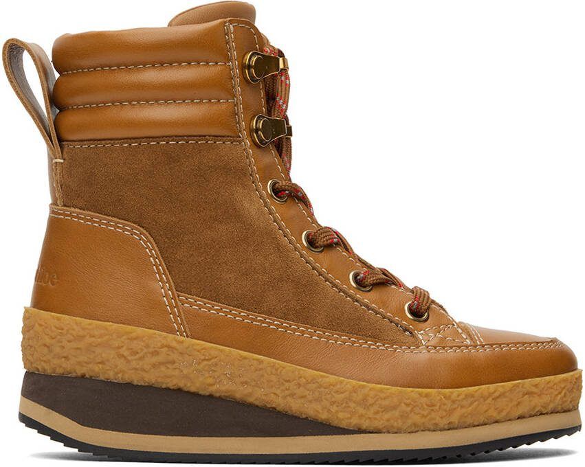 See by Chloé Tan Wedge Boots