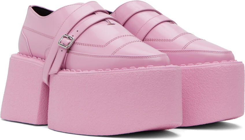SHANG XIA SSENSE Exclusive Pink Superstack Oxfords - Picture 2