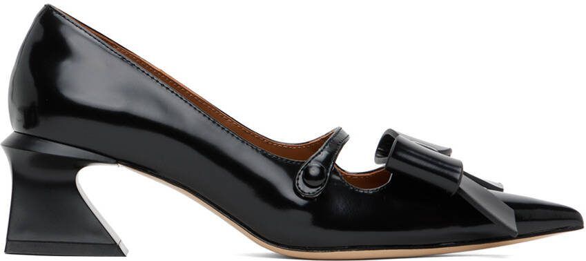 Shushu Tong Black Bow Heels - Picture 5