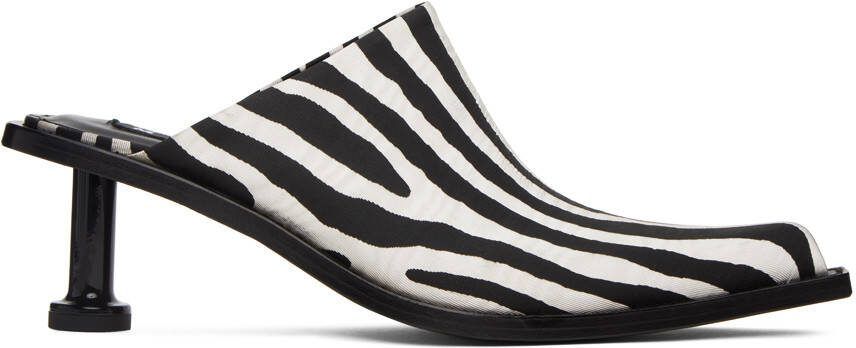Simon Miller Black  White Bandi Mules - Picture 5