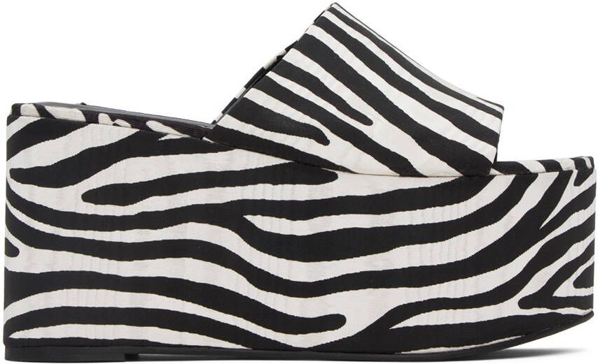 Simon Miller Black  White Blackout Sandals - Picture 4