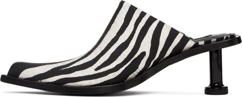 Simon Miller Black  White Bandi Mules - Picture 3