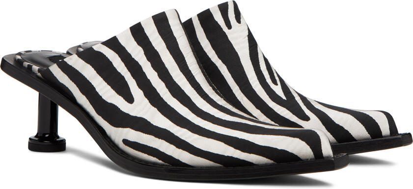 Simon Miller Black  White Bandi Mules - Picture 2