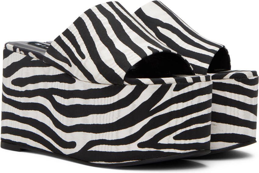 Simon Miller Black  White Blackout Sandals - Picture 2