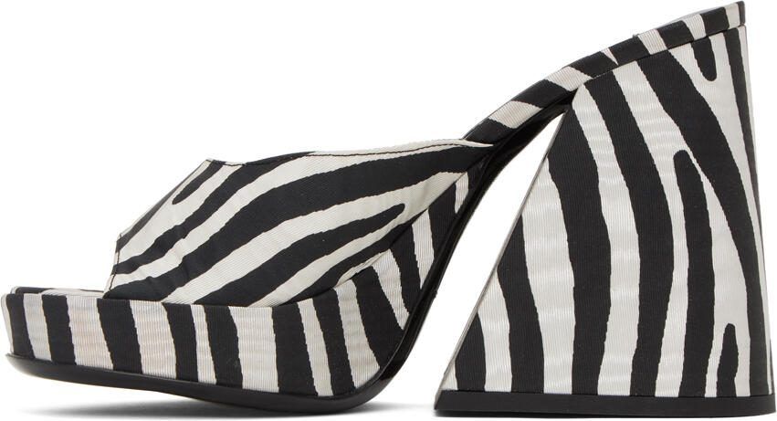 Simon Miller Black  White Slice Heeled Sandals - Picture 3