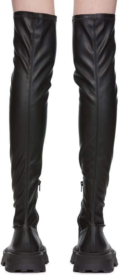 Simon Miller Black Faux-Leather Scrambler Tall Boots - Picture 2